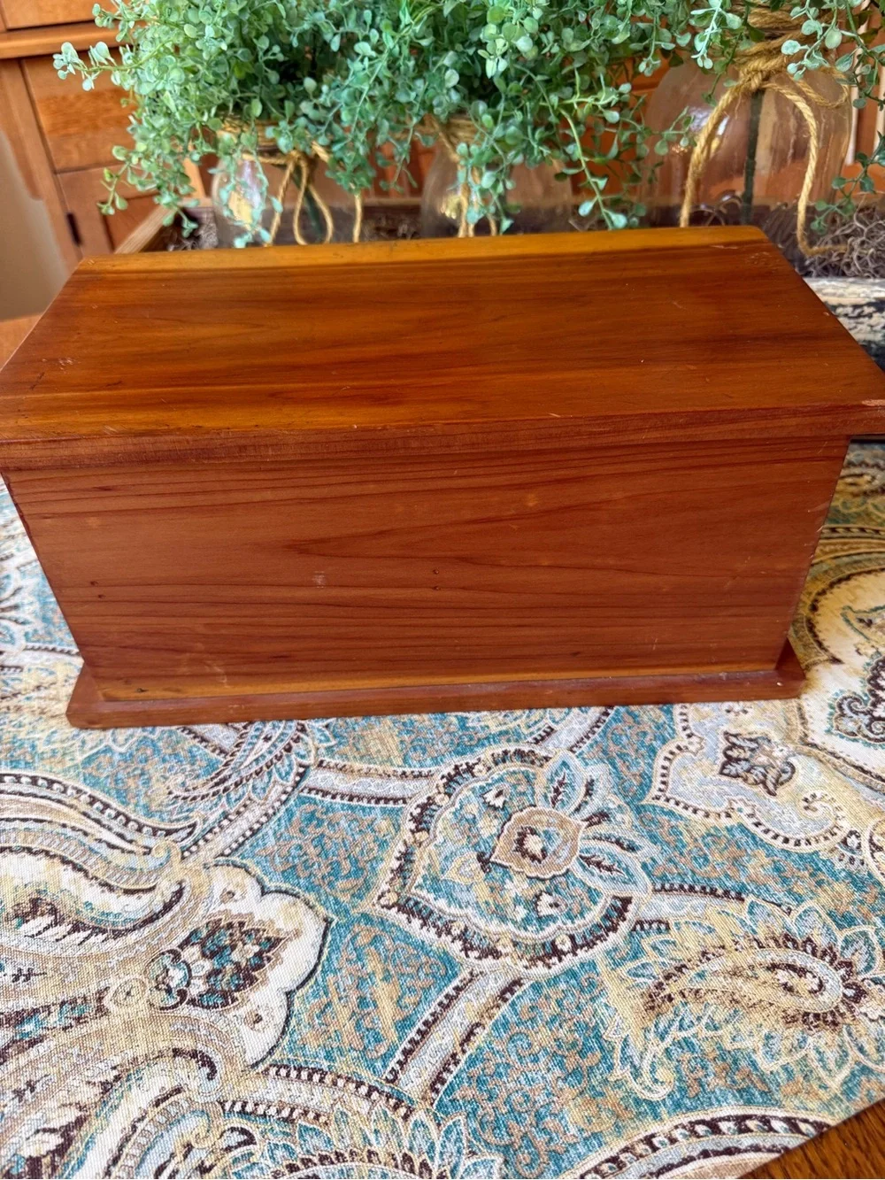 Handcrafted Cedar Jewelry Box 3 Drawer Keepsake Chest Dovetail Vintage Wood